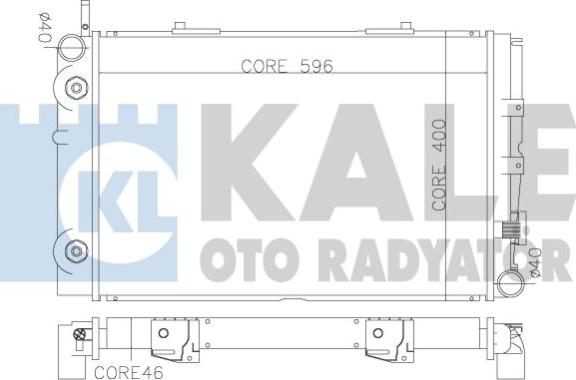 KALE OTO RADYATÖR 370200 - Радиатор, охлаждане на двигателя vvparts.bg