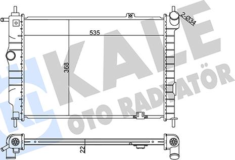 KALE OTO RADYATÖR 370700 - Радиатор, охлаждане на двигателя vvparts.bg