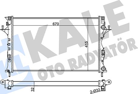 KALE OTO RADYATÖR 371600 - Радиатор, охлаждане на двигателя vvparts.bg