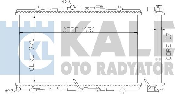 KALE OTO RADYATÖR 371300 - Радиатор, охлаждане на двигателя vvparts.bg