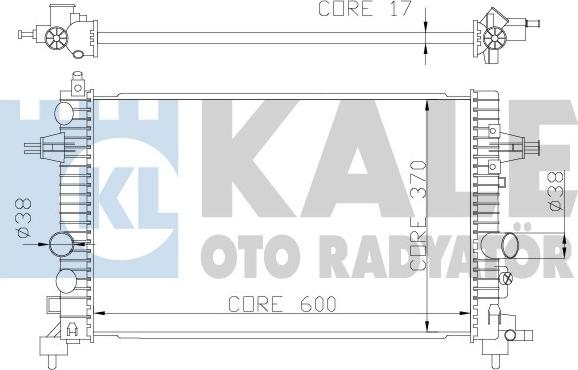 KALE OTO RADYATÖR 371200 - Радиатор, охлаждане на двигателя vvparts.bg