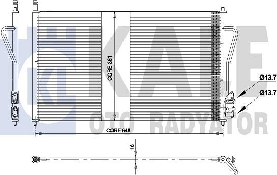 KALE OTO RADYATÖR 378500 - Кондензатор, климатизация vvparts.bg