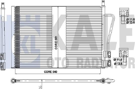KALE OTO RADYATÖR 378800 - Кондензатор, климатизация vvparts.bg