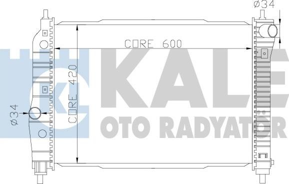 KALE OTO RADYATÖR 372300 - Радиатор, охлаждане на двигателя vvparts.bg