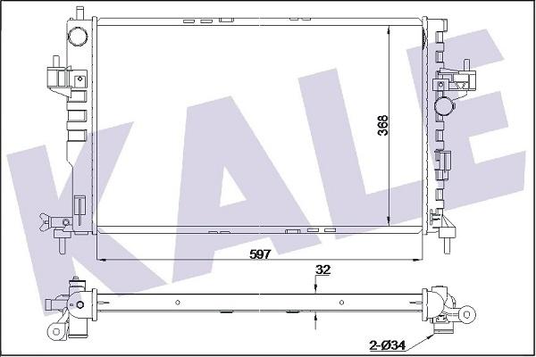 KALE OTO RADYATÖR 372700 - Радиатор, охлаждане на двигателя vvparts.bg