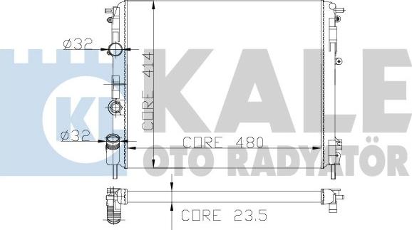 KALE OTO RADYATÖR 246200 - Радиатор, охлаждане на двигателя vvparts.bg