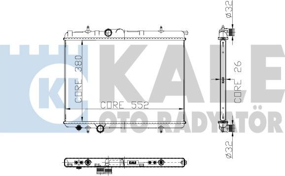 KALE OTO RADYATÖR 241100 - Радиатор, охлаждане на двигателя vvparts.bg