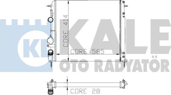 KALE OTO RADYATÖR 251100 - Радиатор, охлаждане на двигателя vvparts.bg