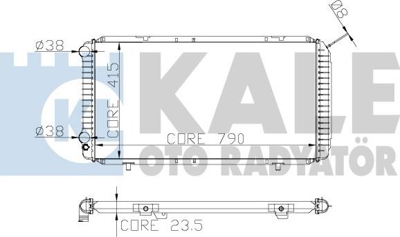 KALE OTO RADYATÖR 258400 - Радиатор, охлаждане на двигателя vvparts.bg