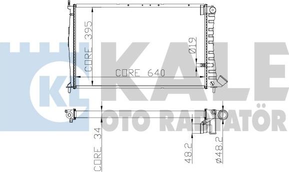 KALE OTO RADYATÖR 258200 - Радиатор, охлаждане на двигателя vvparts.bg