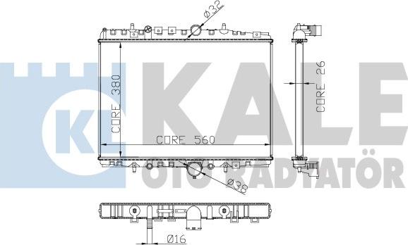 KALE OTO RADYATÖR 257900 - Радиатор, охлаждане на двигателя vvparts.bg