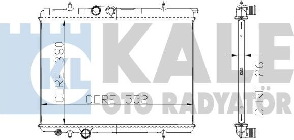 KALE OTO RADYATÖR 215999 - Радиатор, охлаждане на двигателя vvparts.bg