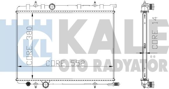 KALE OTO RADYATÖR 216999 - Радиатор, охлаждане на двигателя vvparts.bg