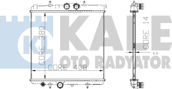 KALE OTO RADYATÖR 216899 - Радиатор, охлаждане на двигателя vvparts.bg