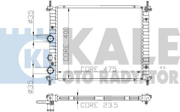 KALE OTO RADYATÖR 231300 - Радиатор, охлаждане на двигателя vvparts.bg