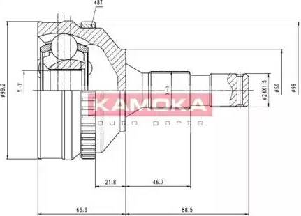 Kamoka 6946 - Каре комплект, полуоска vvparts.bg