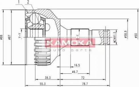 Kamoka 6962 - Каре комплект, полуоска vvparts.bg