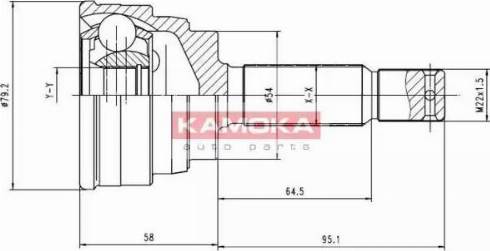 Kamoka 6916 - Каре комплект, полуоска vvparts.bg