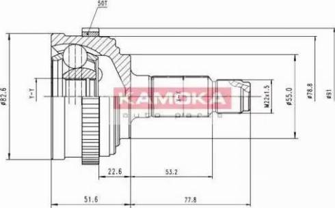 Kamoka 6972 - Каре комплект, полуоска vvparts.bg