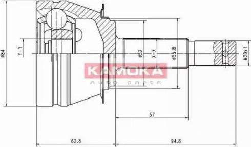 Kamoka 6544 - Каре комплект, полуоска vvparts.bg