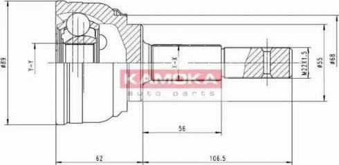 Kamoka 6540 - Каре комплект, полуоска vvparts.bg