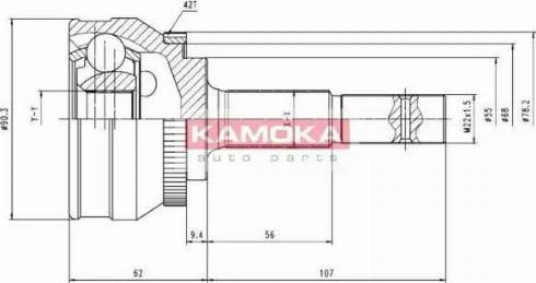 Kamoka 6538 - Каре комплект, полуоска vvparts.bg