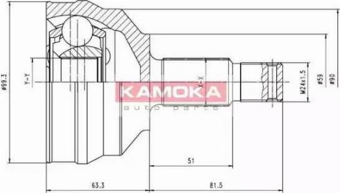 Kamoka 6698 - Каре комплект, полуоска vvparts.bg