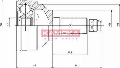 Kamoka 6644 - Каре комплект, полуоска vvparts.bg