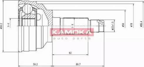 Kamoka 6642 - Каре комплект, полуоска vvparts.bg