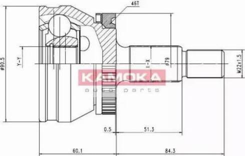 Kamoka 6678 - Каре комплект, полуоска vvparts.bg