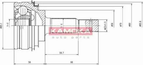 Kamoka 6100 - Каре комплект, полуоска vvparts.bg