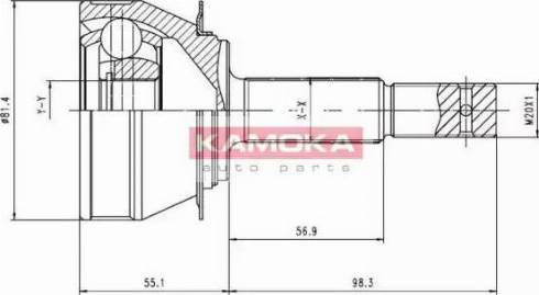 Kamoka 6136 - Каре комплект, полуоска vvparts.bg