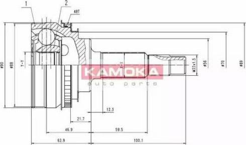 Kamoka 6890 - Каре комплект, полуоска vvparts.bg