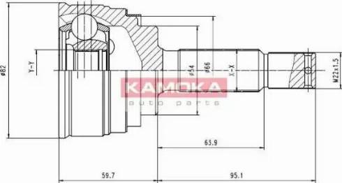 Kamoka 6832 - Каре комплект, полуоска vvparts.bg