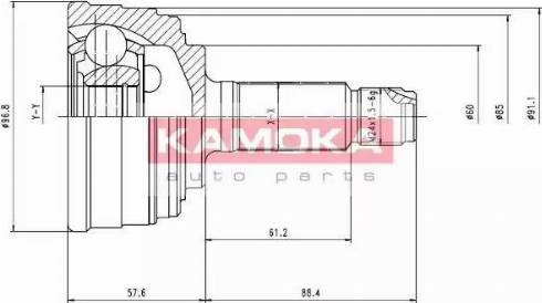 Kamoka 6360 - Каре комплект, полуоска vvparts.bg