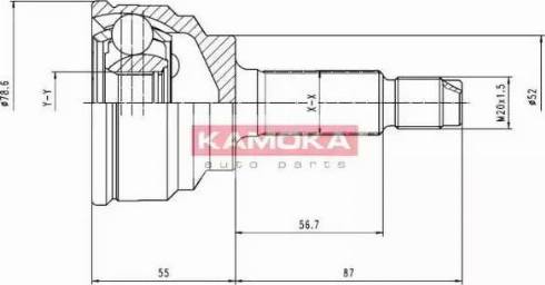 Kamoka 6290 - Каре комплект, полуоска vvparts.bg