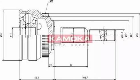 Kamoka 6254 - Каре комплект, полуоска vvparts.bg