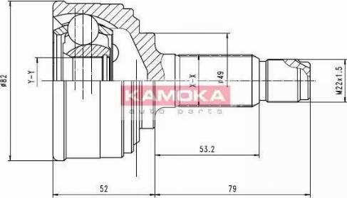 Kamoka 6212 - Каре комплект, полуоска vvparts.bg