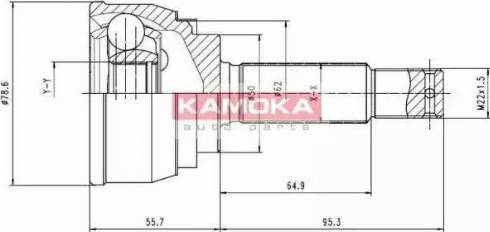 Kamoka 6284 - Каре комплект, полуоска vvparts.bg