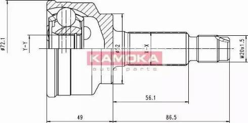 Kamoka 6709 - Каре комплект, полуоска vvparts.bg