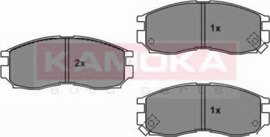 Kamoka 1011528 - Комплект спирачно феродо, дискови спирачки vvparts.bg