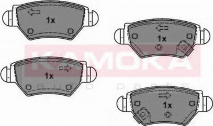 Kamoka 1012588 - Комплект спирачно феродо, дискови спирачки vvparts.bg