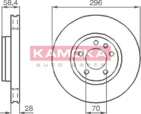 Kamoka 103660 - Спирачен диск vvparts.bg