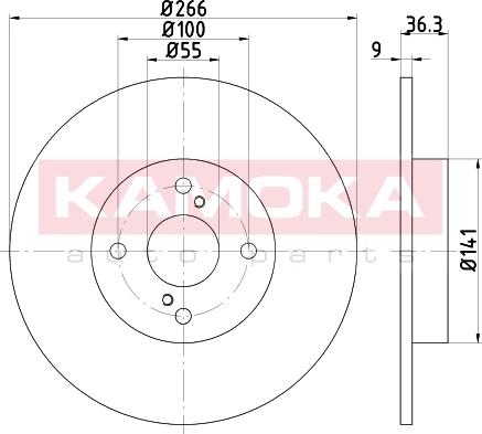 Kamoka 103152 - Спирачен диск vvparts.bg