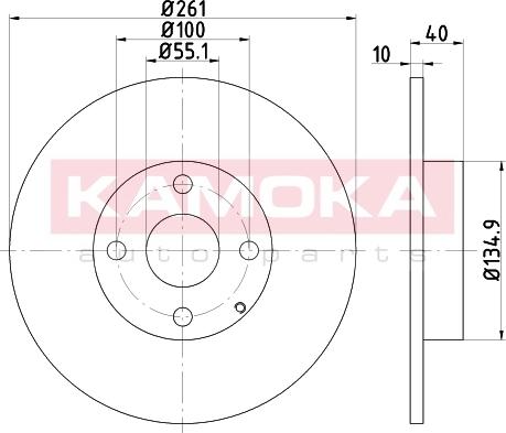 Kamoka 103157 - Спирачен диск vvparts.bg