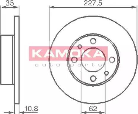 Kamoka 103166 - Спирачен диск vvparts.bg