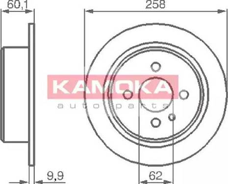 Kamoka 103186 - Спирачен диск vvparts.bg