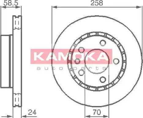 Kamoka 103376 - Спирачен диск vvparts.bg