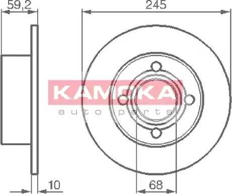 Kamoka 103256 - Спирачен диск vvparts.bg