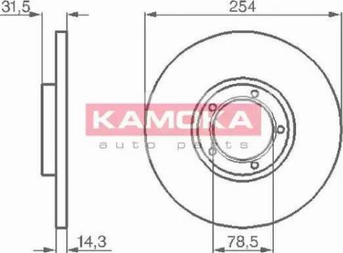 Kamoka 103276 - Спирачен диск vvparts.bg